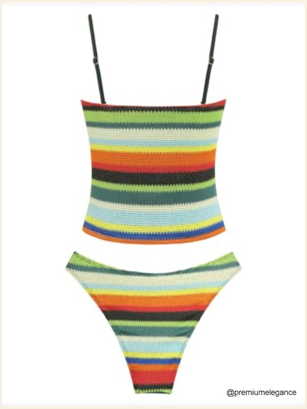 Floral Tankini Set with Tummy Control High Cut Bikini Bottom - Picture 2 of 7